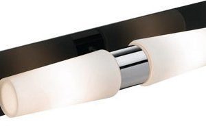 Seinävalaisin Månstad LED 400x115x90 mm 2-osainen musta/opaali IP44