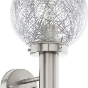 Seinävalaisin Nisia 1 Ø 200x360 mm teräs/kirkas/alumiini