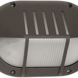 Seinävalaisin Nora 284x132x188 mm tummanharmaa/huurrelasi lipalla