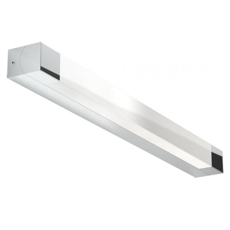 Seinävalaisin Ribera IP44 370x60x46 mm kromi/valkoinen