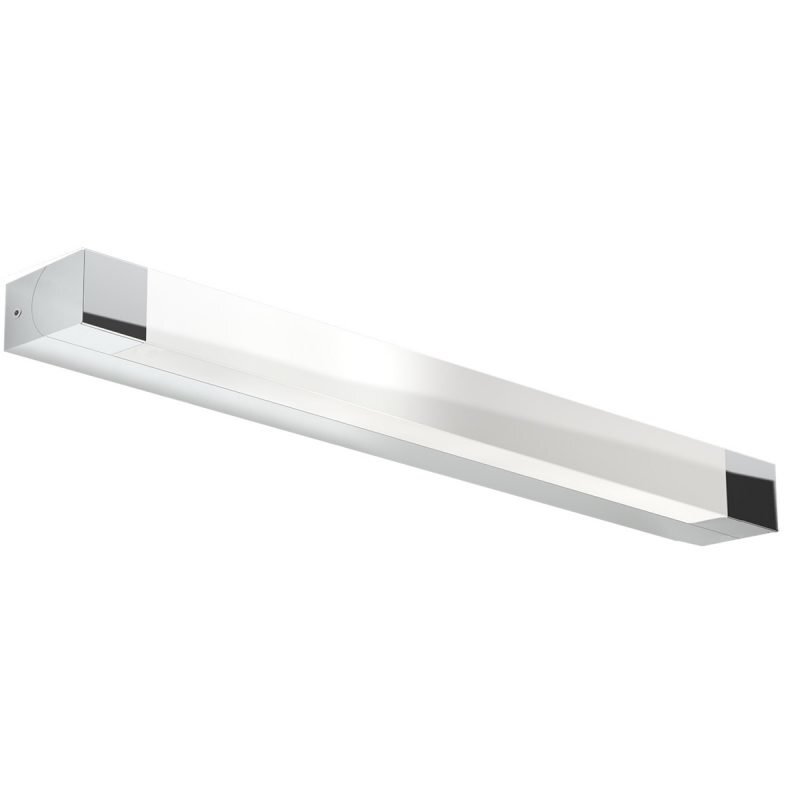 Seinävalaisin Ribera IP44 630x60x46 mm kromi/valkoinen