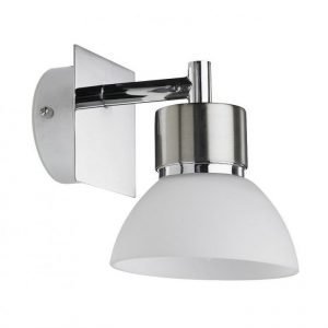 Seinävalaisin Rio 100x120 mm satiini nikkeli/opaali IP21