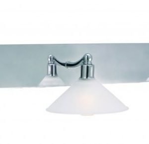 Seinävalaisin Rosa 660x120 mm 3-osainen teräs/valkoinen lasi IP44