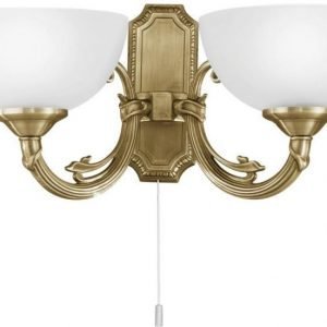 Seinävalaisin Savoy 2-osainen 410x210x160 mm pronssi/valkoinen