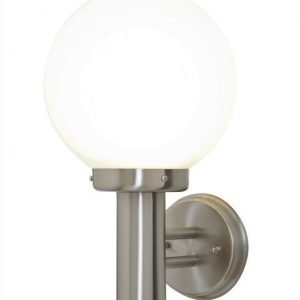 Seinävalaisin Solna 200x220x340 mm harjattu teräs/opaali