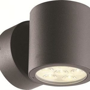 Seinävalaisin Spirit Single II 96x135x100 mm LED 6x1W 600lm 3000K tummanharmaa