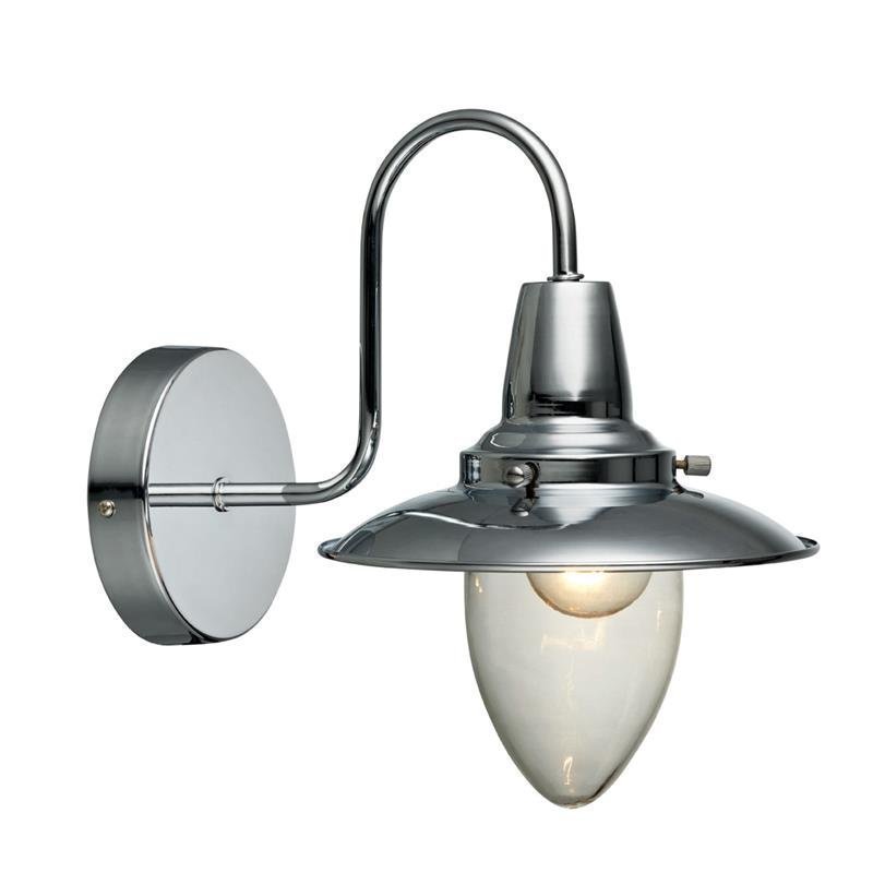 Seinävalaisin Strömstad 190x230x260 mm kromi/kirkas