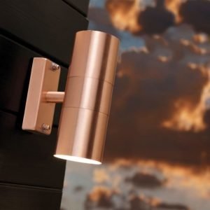 Seinävalaisin Tin 55x110x167 mm ylös/alas kupari