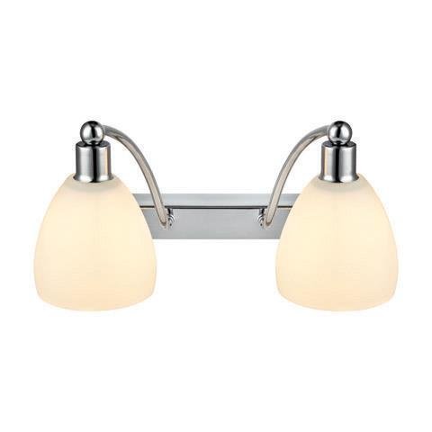 Seinävalaisin Tuve 340x290x180 mm 2-osainen opaali/kromi IP21