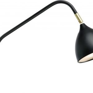 Seinävalaisin Valencia 280x120x280 mm musta/messinki