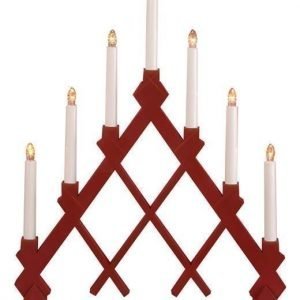 Star Trading Kynttilänjalka Rut Punainen