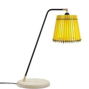 Tom Rossau Pencil Korkea Pöytävalaisin Keltainen / Musta