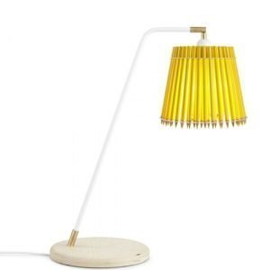 Tom Rossau Pencil Korkea Pöytävalaisin Keltainen / Valkoinen