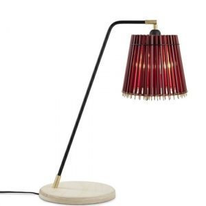 Tom Rossau Pencil Korkea Pöytävalaisin Punainen / Musta