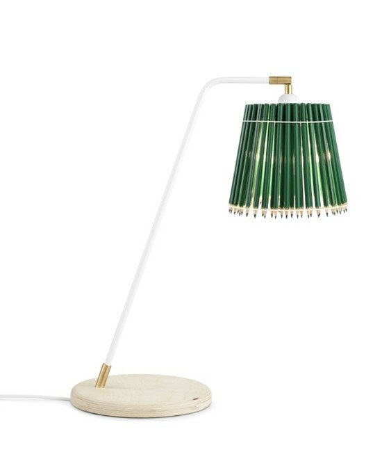 Tom Rossau Pencil Korkea Pöytävalaisin Vihreä / Valkoinen