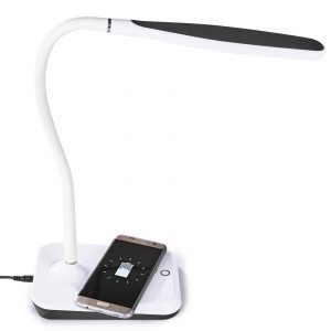 Trio Charger Led Pöytävalaisin + Puhelimen Lataustelakka Valkoinen