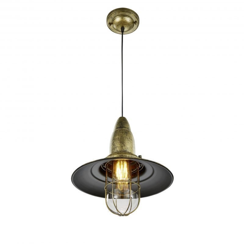 Trio Fisherman riippuvalaisin 1xE27 antiikkimessinki