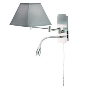 Trio Hotel Led Seinävalaisin Lukuvalolla Harmaa E14 4 W