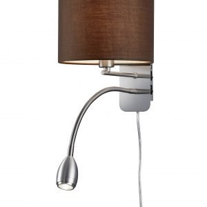 Trio Hotel Led Seinävalaisin Lukuvalolla Ruskea E14 3