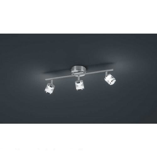 Trio LED Cassini kattovalaisin teräs 3 x 4