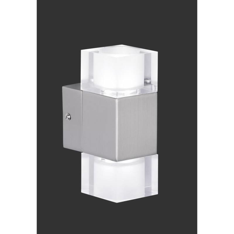 Trio Seinävalaisin Cubetto harjattu alumiini SMD-LED 2x3