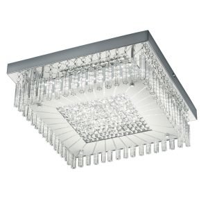 Trio Topas Led Kattovalaisin Kromi 18 W 36x36 Cm