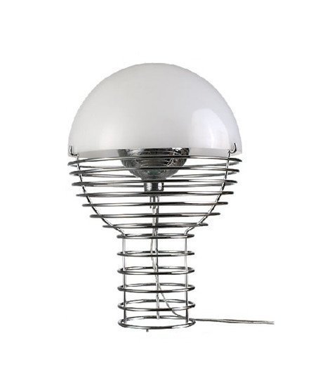 Verner Panton Wire Pöytävalaisin Small Valkoinen