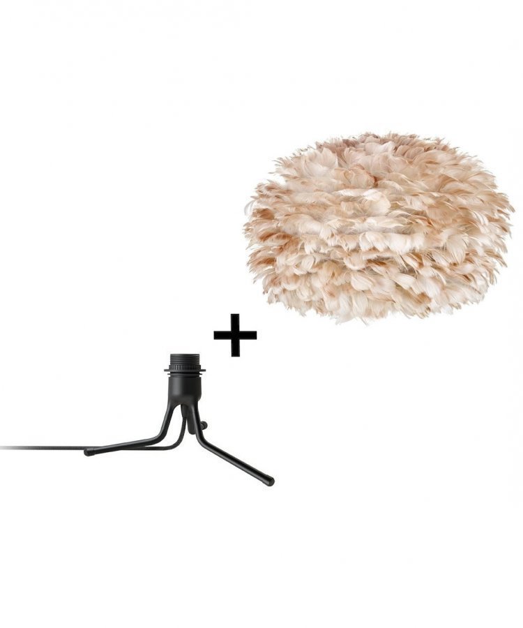 Vita Eos Medium Pöytävalaisin + Mini Jalka Ruskea / Musta