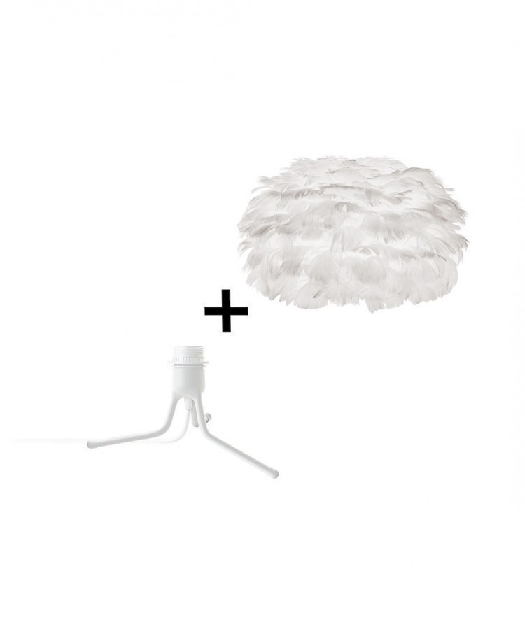 Vita Eos Mini Pöytävalaisin + Mini Jalka Valkoinen / Valkoinen