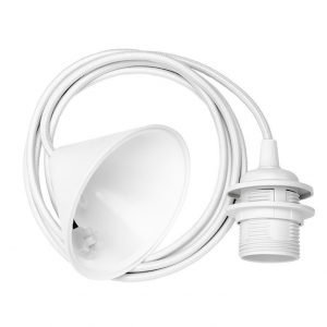 Vita Tekstiilijohto & kattokuppi Valkoinen