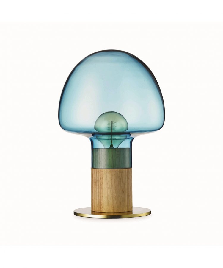 Watt A Lamp Mush Pöytävalaisin Sininen Läpinäkyvä