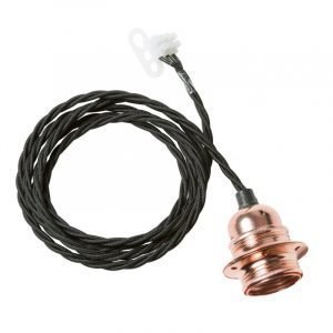 Watt & Veke Twisted Cable Kattovalaisin 40w Musta / Kupari