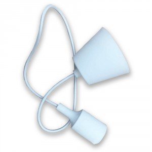 White Simple LED Bulb Pendant