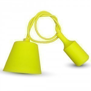 Yellow Simple LED Bulb Pendant