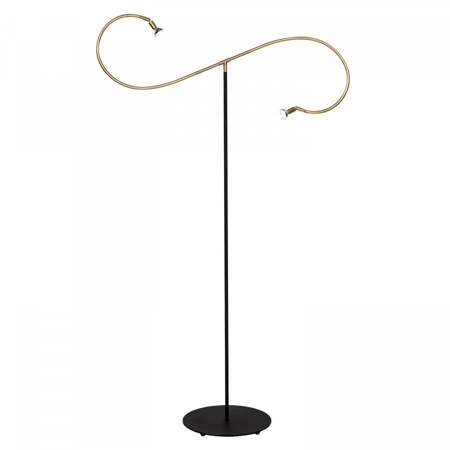 Örsjö Belysning Atom Lattiavalaisin Messinki / Musta