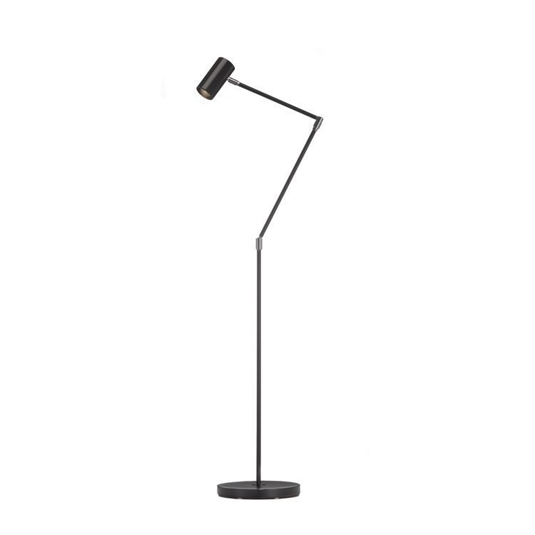 Örsjö Belysning Minipoint Lattiavalaisin Nivelletty Musta