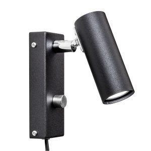 Örsjö Belysning Puck Seinävalaisin Yksi Lamppu Musta