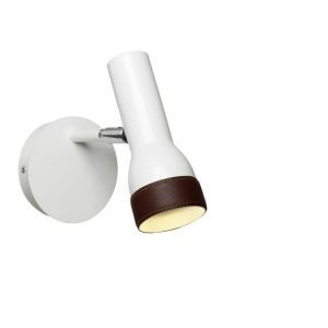 Örsjö Belysning Talk Seinävalaisin Valkoinen / Ruskea Nahka