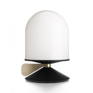 Örsjö Belysning Vinge Pöytävalaisin Jossa Himmenninkahva Musta / Opaalilasi